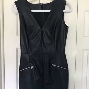 Zara black, leather material dress